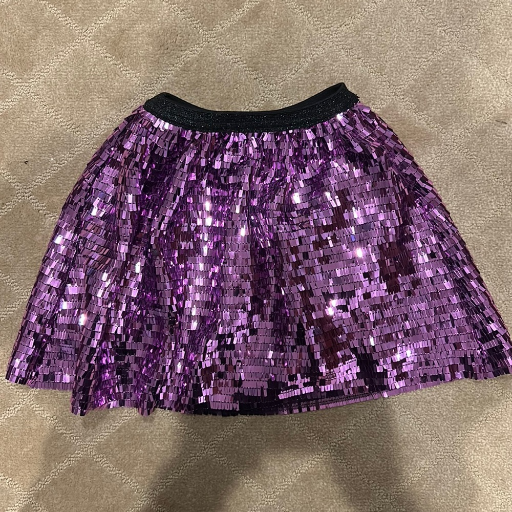 Zara purple sequin skirt